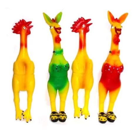 Juguete Para Mascota Gallina Plástica Chillón Grande