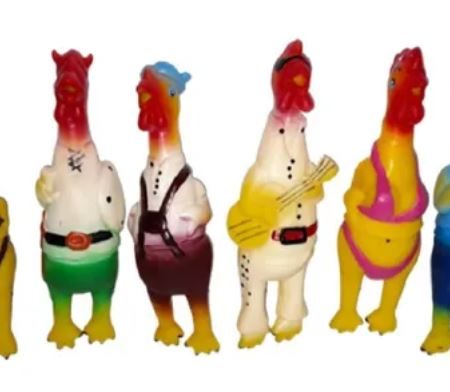 Juguete Para Mascota Gallina Plástica Chillón Pequeño