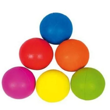 10 Pelotas Medianas Macizas Indestructibles Colores Surtidos
